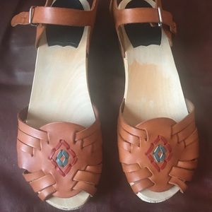 Swedish Hasbeens Tan Sandals